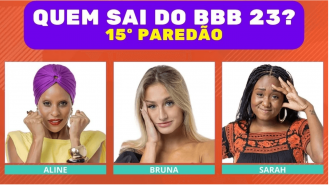 Enquete BBB 23 + Votação Gshow: Aline Bruna ou Sarah, quem sai e quem fica no 15º Paredão?