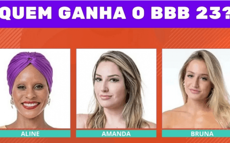 Enquete BBB 23 + Votação Gshow: Aline, Amanda ou Bruna, quem deve ganhar o BBB 23?