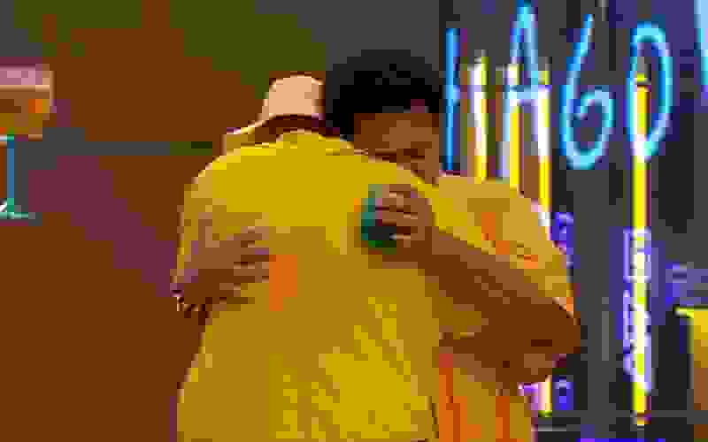 MC Bin Laden e Lucas Henrique choram durante show de Thiaguinho no BBB 24