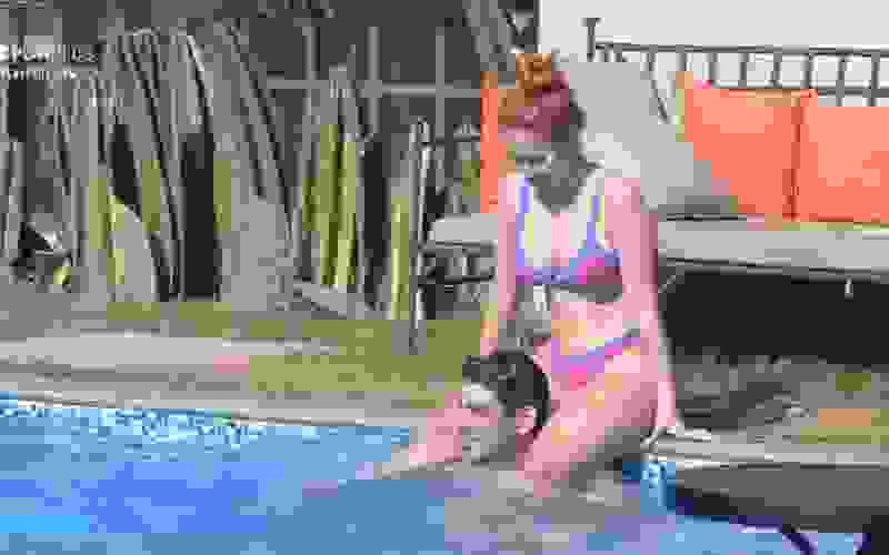 Mirela e Yugnir aproveitam a piscina da Mansão e pedem votos aos fãs - Power Couple Brasil 5